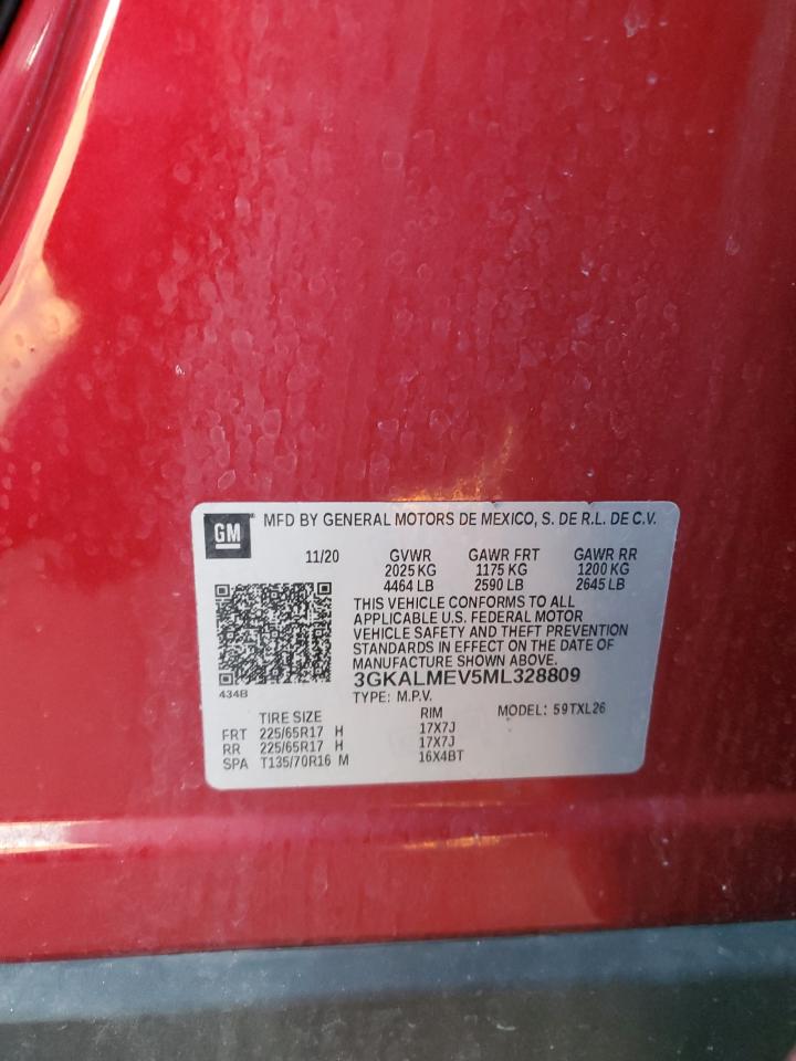 2021 GMC Terrain VIN 3GKALMEV5ML328809 Copart auction photo, rear end / side damage thumbnail 14