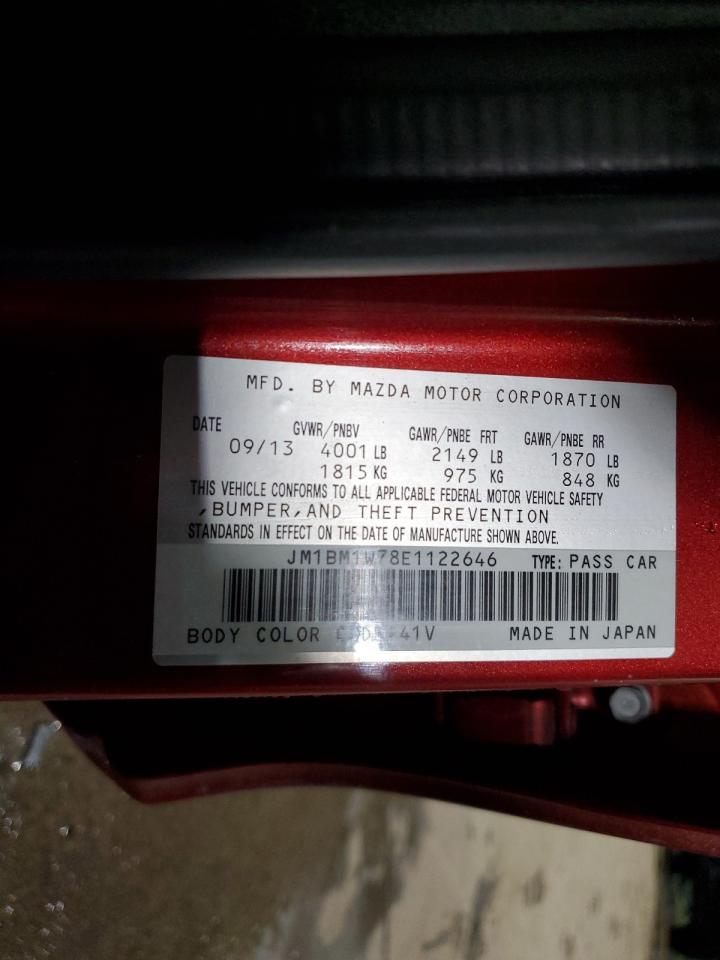 2014 Mazda 3 VIN JM1BM1W78E1122646 Copart auction photo, rear end damage thumbnail 13