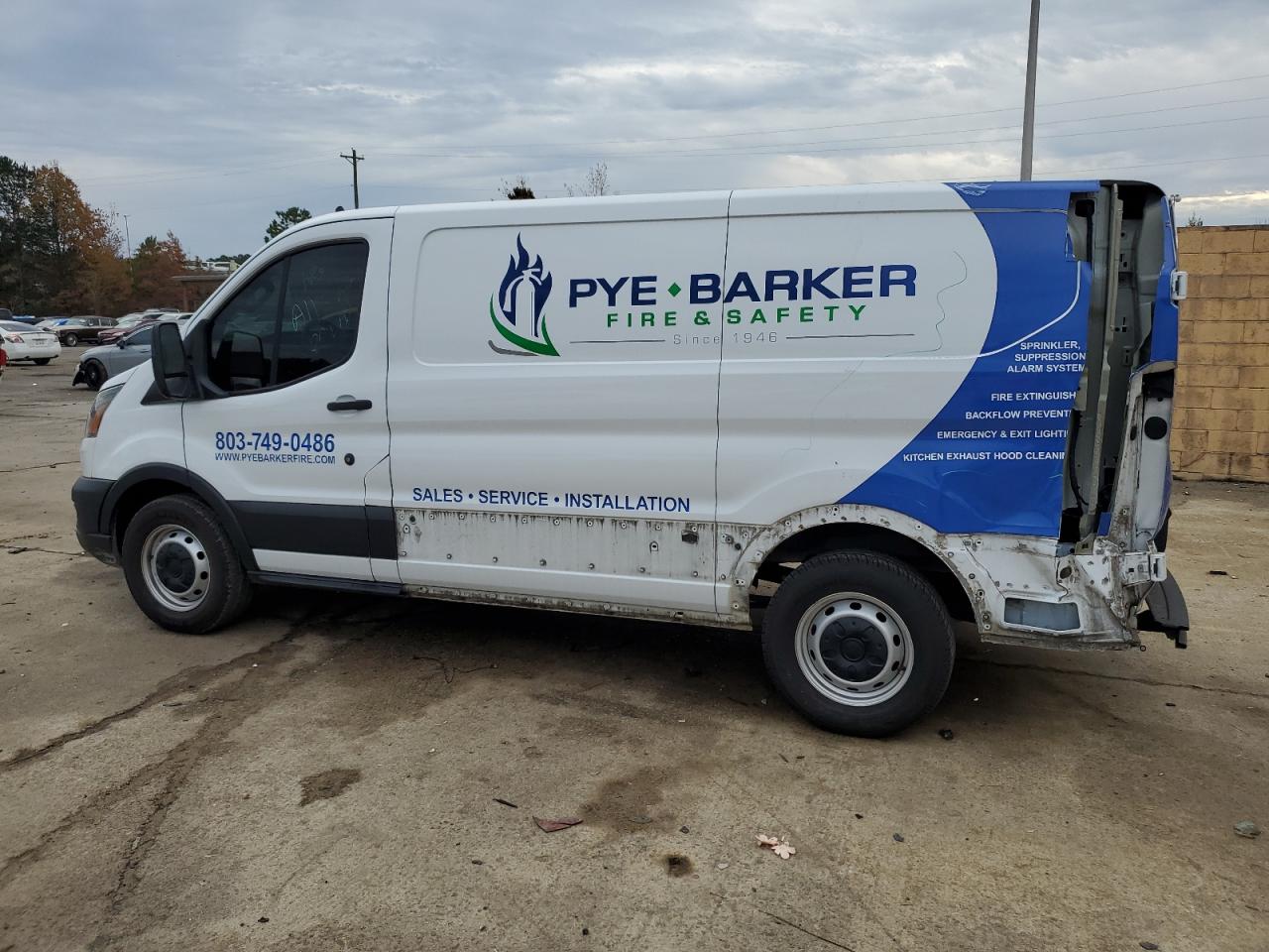 2020 Ford Transit VIN 1FTYE1Y81LKA70748 Copart auction photo, rear end damage thumbnail 2