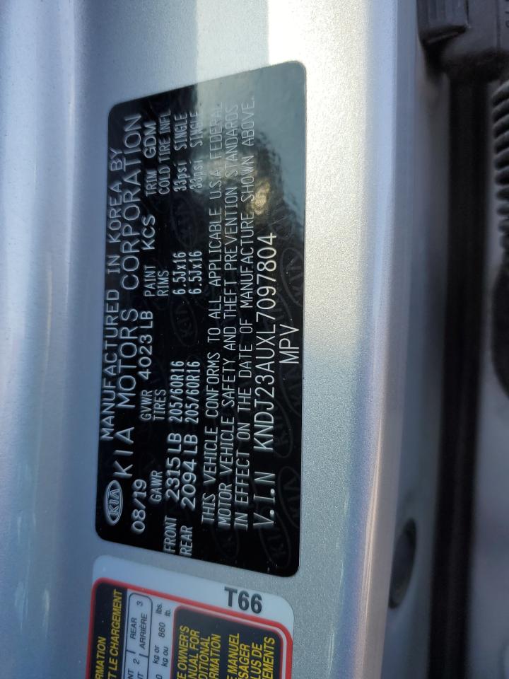 2020 KIA Soul VIN KNDJ23AUXL7097804 Copart auction photo, front end damage thumbnail 13