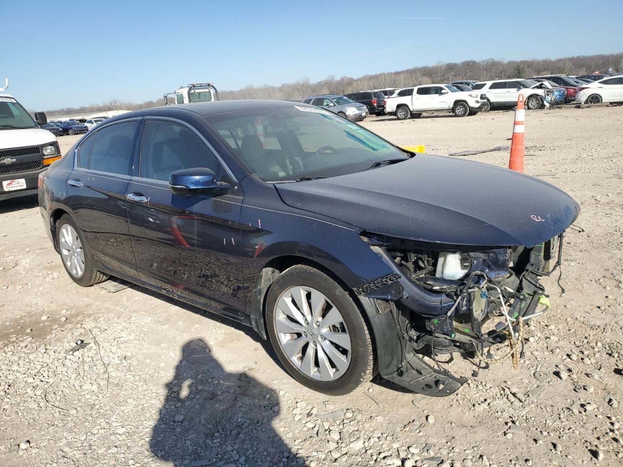 2013 Honda Accord VIN 1HGCR3F82DA032581 Copart auction photo, front end damage thumbnail 4