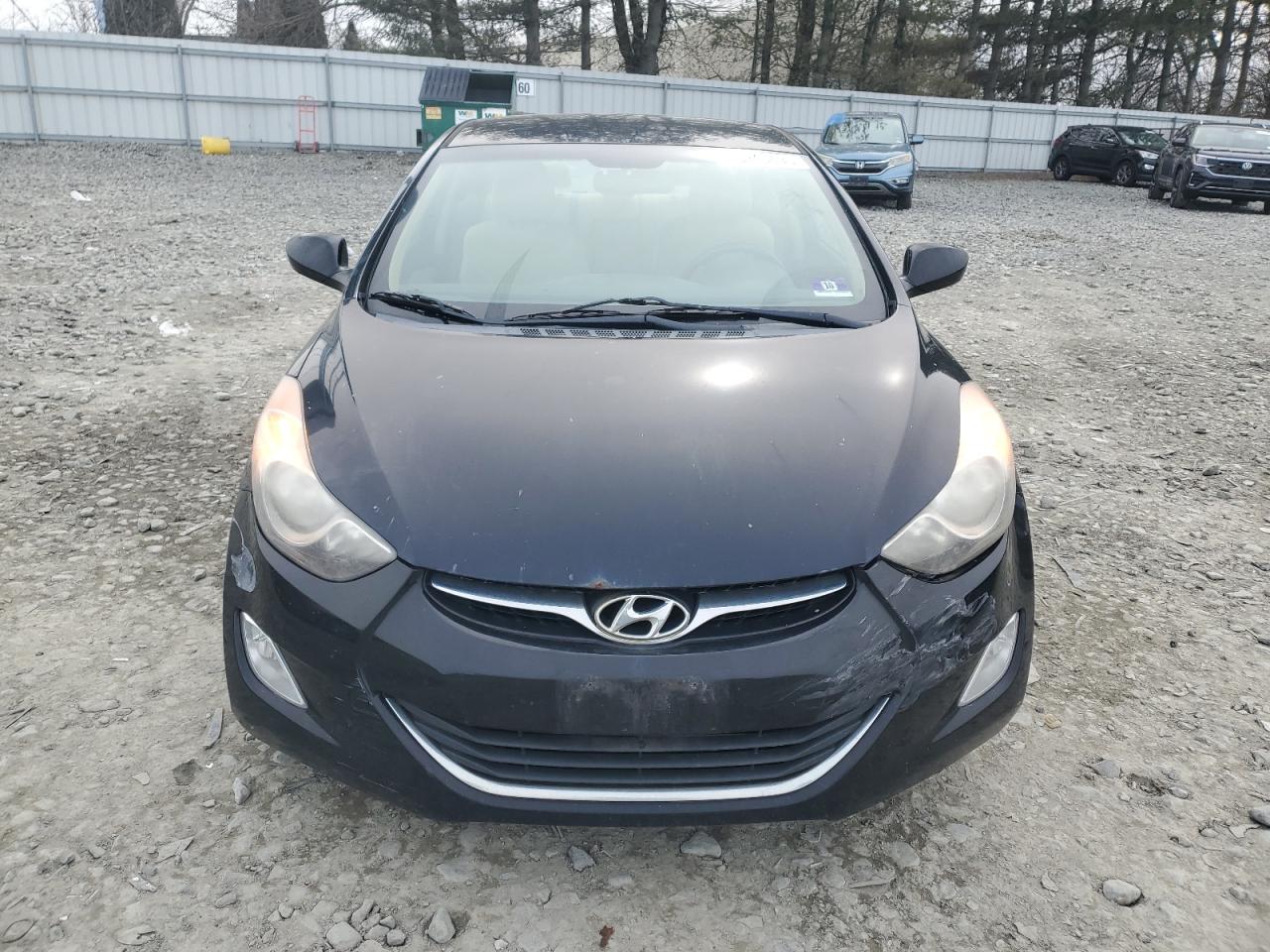 2013 Hyundai Elantra VIN KMHDH4AE4DU930988 Copart auction photo, front end / side damage thumbnail 5