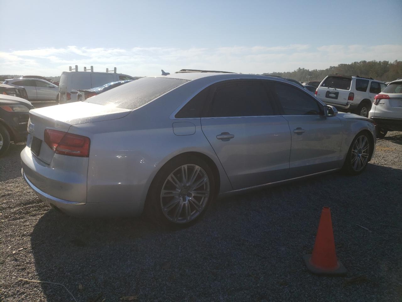 2013 Audi A8 VIN WAURGAFD6DN010072 Copart auction photo, front end damage thumbnail 3