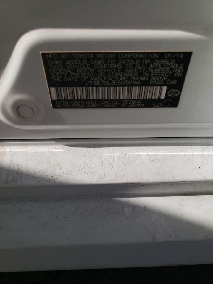 2014 Lexus GS VIN JTHBE1BL3E5034966 Copart auction photo, front end damage thumbnail 14