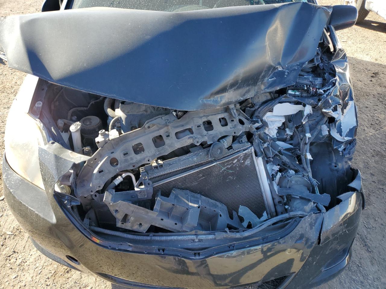 2012 Toyota Yaris VIN JTDBT4K35C1421712 Copart auction photo, front end / frame damage damage thumbnail 13