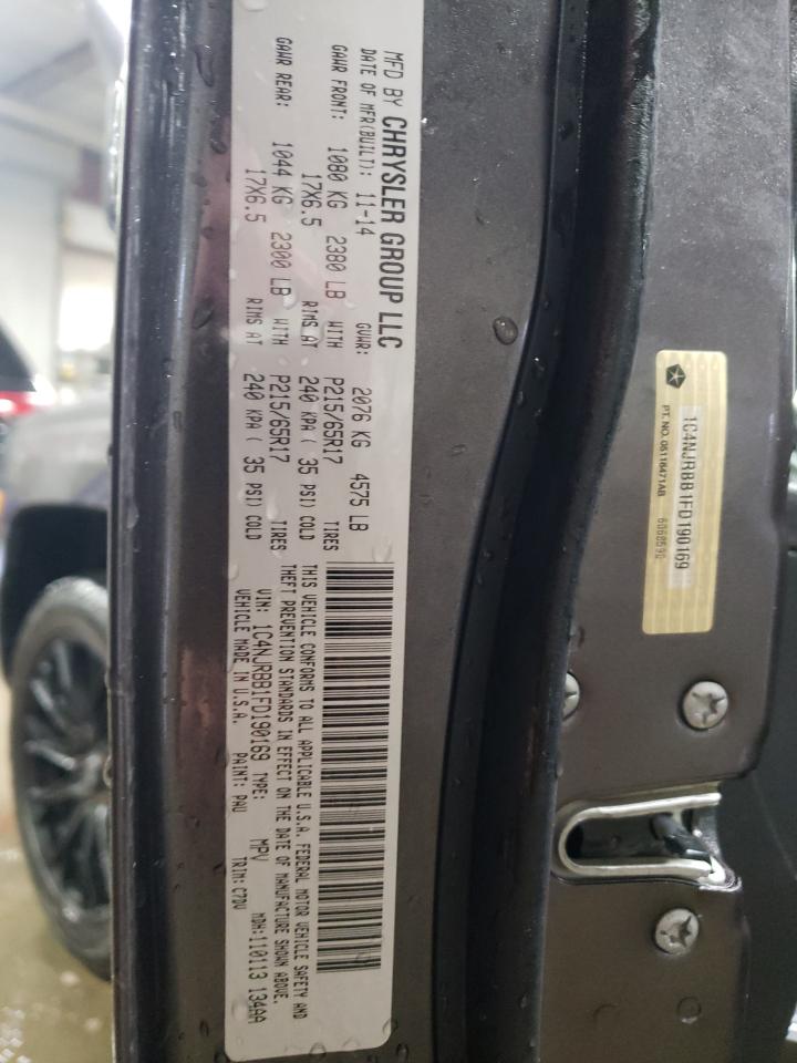 2015 Jeep Liberty (Patriot) VIN 1C4NJRBB1FD190169 Copart auction photo, front end damage thumbnail 12
