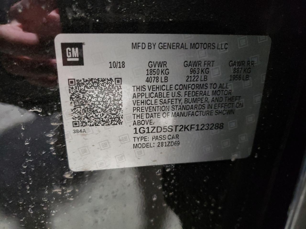 2019 Chevrolet Malibu VIN 1G1ZD5ST2KF123288 Copart auction photo, front end damage thumbnail 14