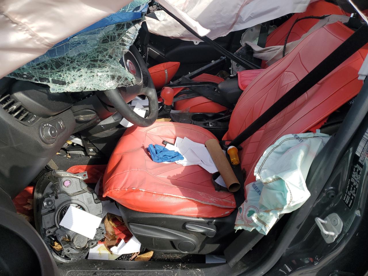 2018 Fiat 500 VIN ZFBCFXCB3JP712337 Copart auction photo, rollover damage thumbnail 7