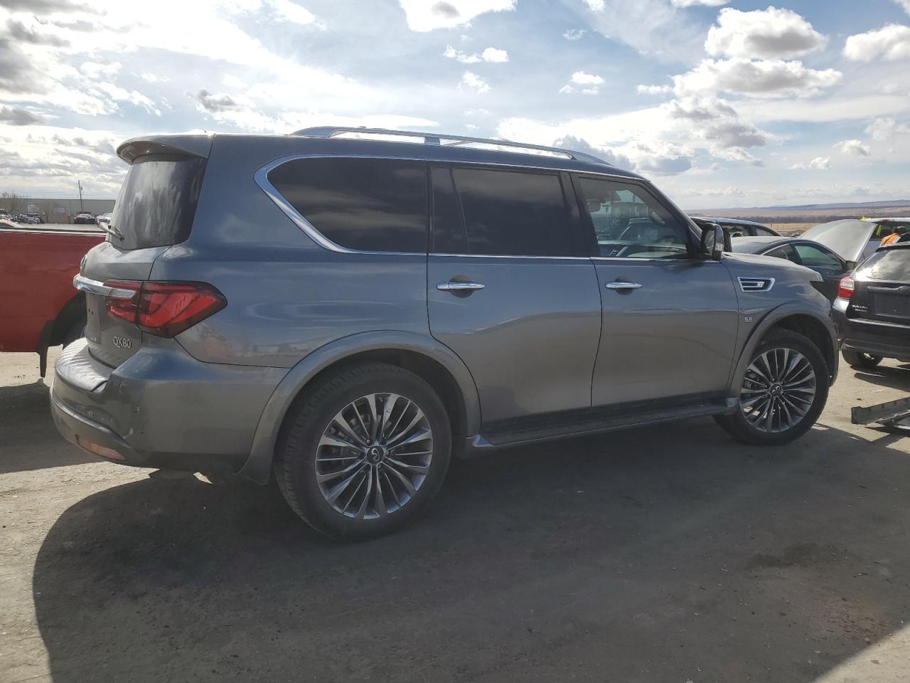 2018 Infiniti QX80 VIN JN8AZ2NE1J9194985 Copart auction photo, front end damage thumbnail 3