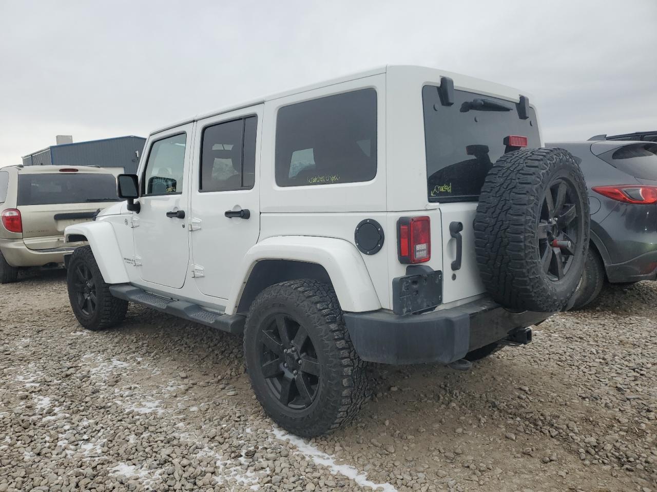 2014 Jeep Wrangler VIN 1C4BJWEG6EL283010 Copart auction photo, side / rear end damage thumbnail 2