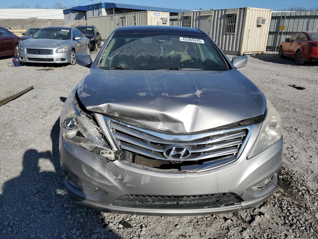 2012 Hyundai Azera VIN KMHFH4JG7CA167021 Copart auction photo, front end damage thumbnail 5