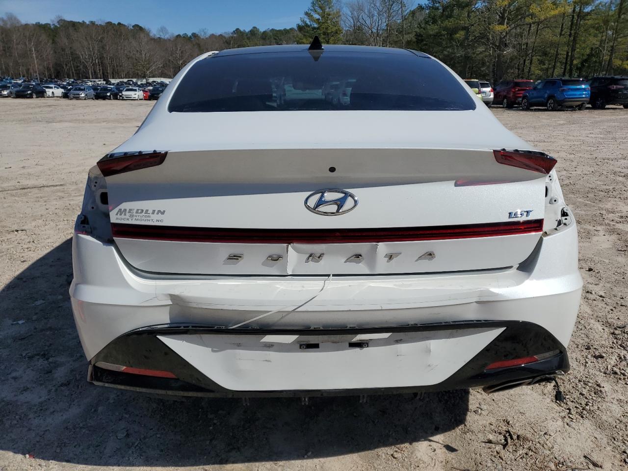 2020 Hyundai Sonata VIN 5NPEJ4J23LH029221 Copart auction photo, rear end / top/roof damage thumbnail 6