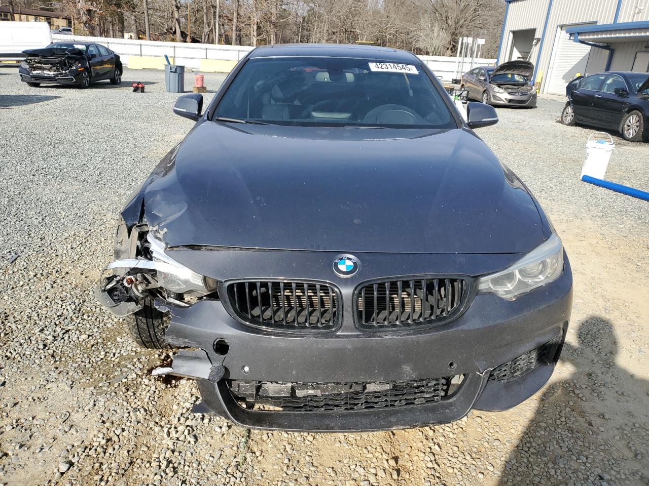 2015 BMW 4er VIN WBA4B1C58FD955538 Copart auction photo, front end / undercarriage damage thumbnail 5