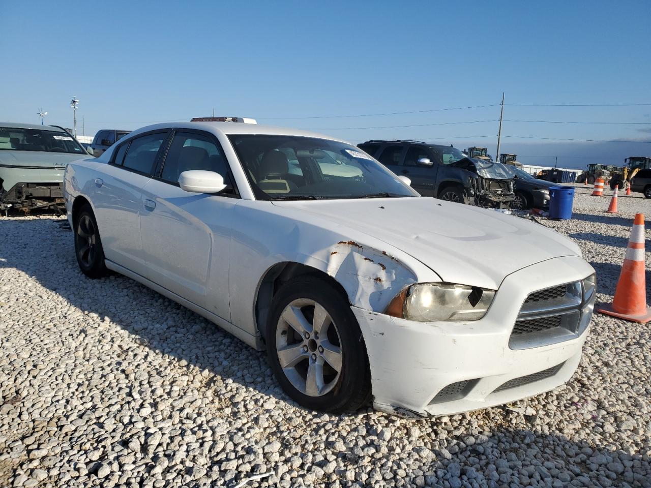 2013 Dodge Charger VIN 2C3CDXBG1DH622469 Copart auction photo, side / front end damage thumbnail 4