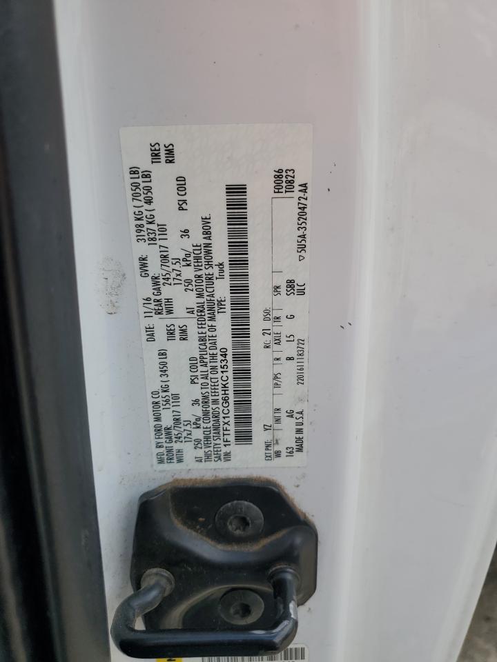 2017 Ford F-150 VIN 1FTFX1CG6HKC15340 Copart auction photo, minor dent/scratches damage thumbnail 12