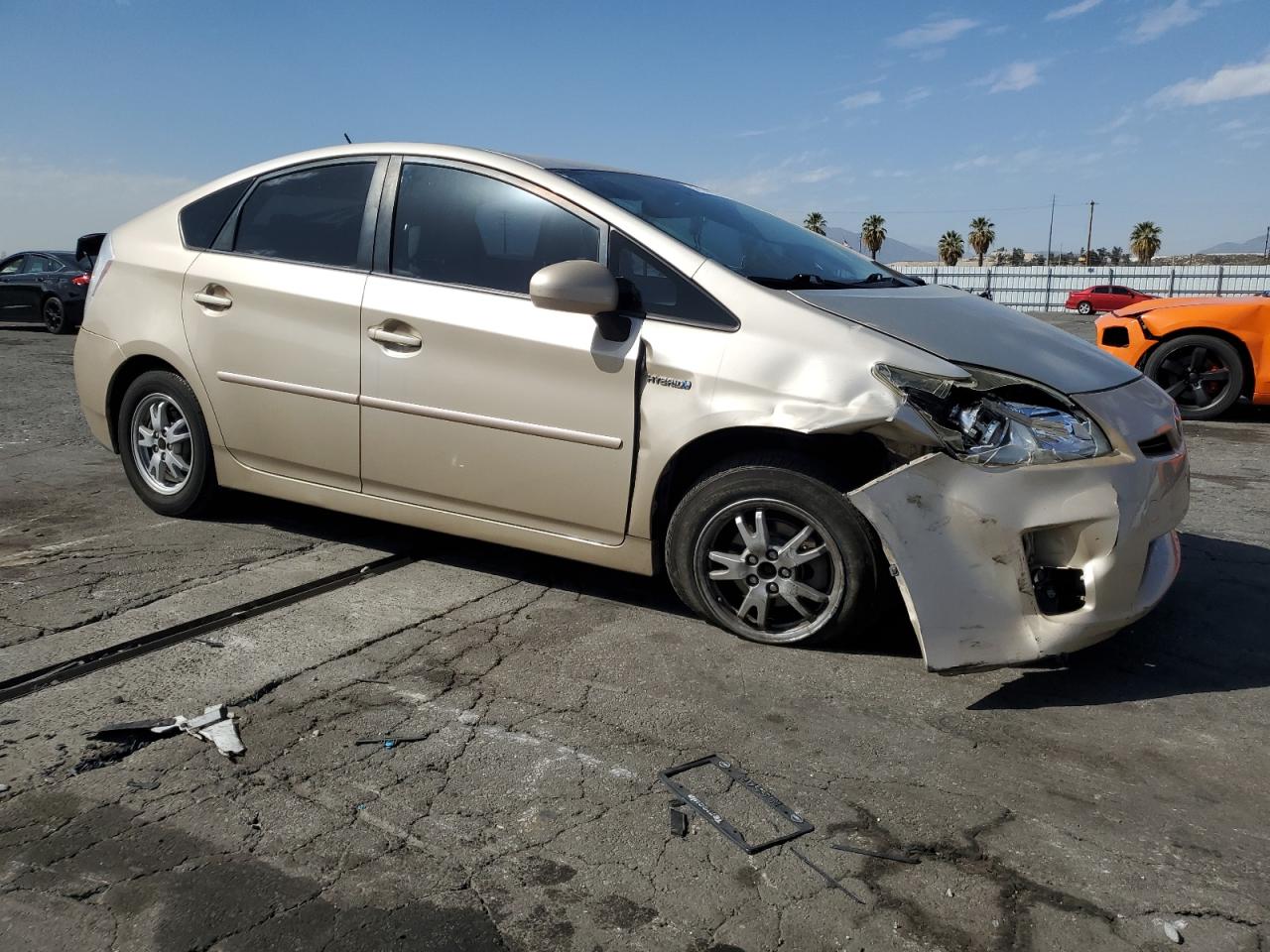 2010 Toyota Prius VIN JTDKN3DU6A0164010 Copart auction photo, front end / side damage thumbnail 4