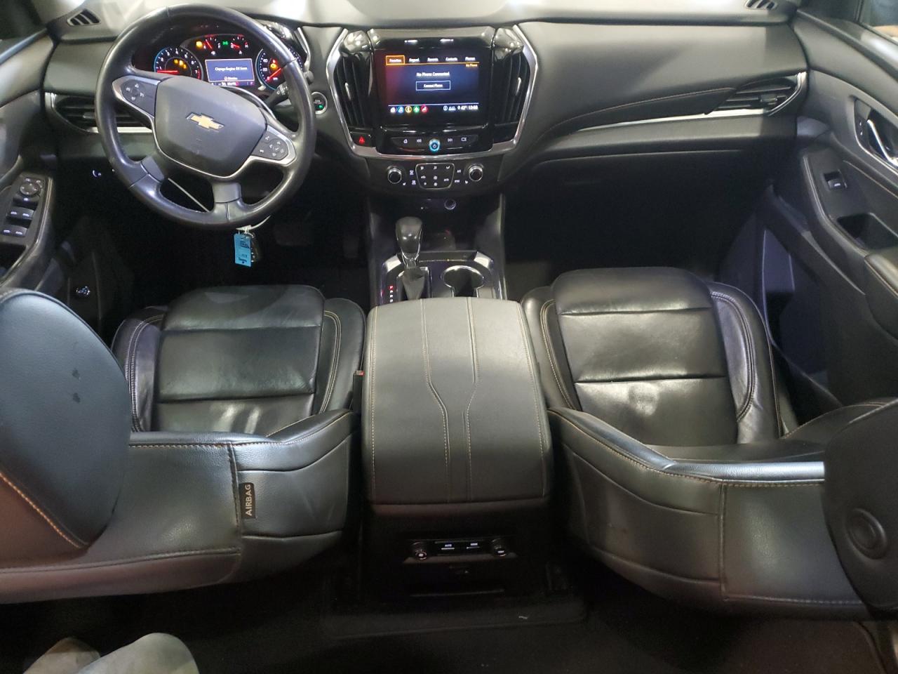 2021 Chevrolet Traverse VIN 1GNEVHKW8MJ122491 Copart auction photo, front end / hail damage thumbnail 8