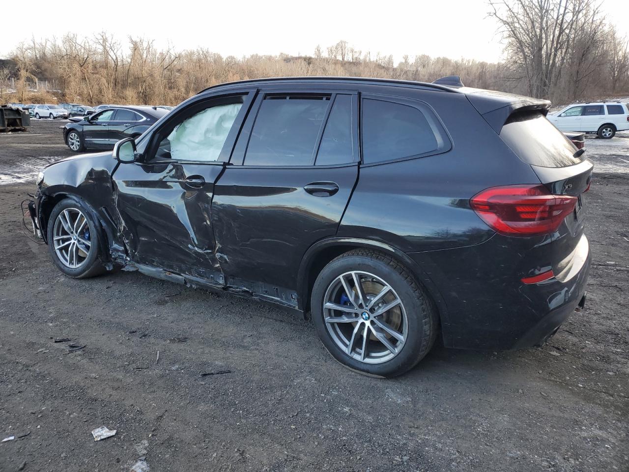 2018 BMW X3 VIN 5UXTS3C56J0Y94831 Copart auction photo, side / front end damage thumbnail 2