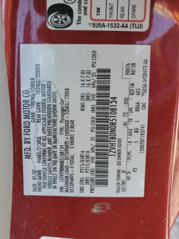 2008 Ford Mustang VIN 1ZVHT80N085108134 Copart auction photo, front end damage thumbnail 12