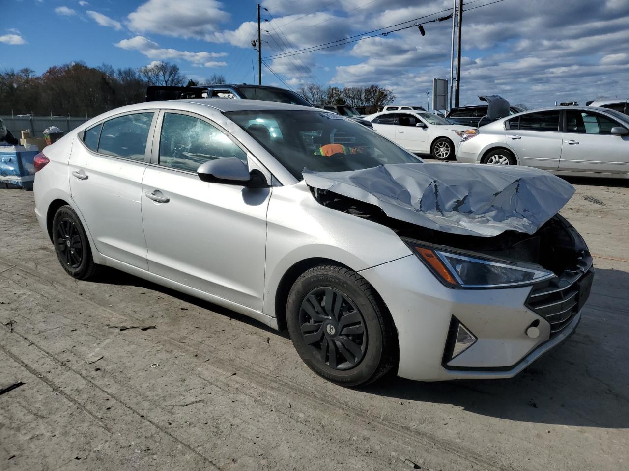 2019 Hyundai Elantra VIN 5NPD74LF3KH490329 Copart auction photo, front end damage thumbnail 4