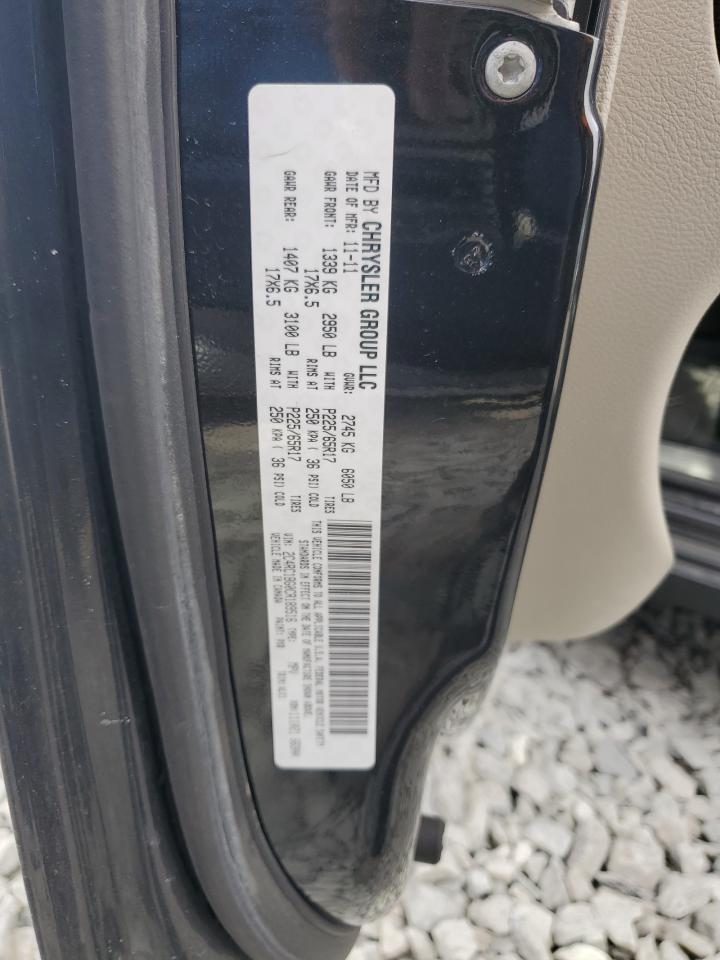 2012 Chrysler Town & Country VIN 2C4RC1BG0CR189516 Copart auction photo, minor dent/scratches damage thumbnail 13
