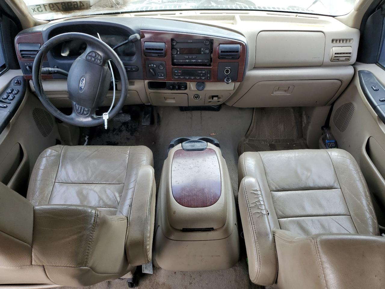 2005 Ford F250 VIN 1FTSW21P05EB21278 Copart auction photo, burn - interior / front end damage thumbnail 8