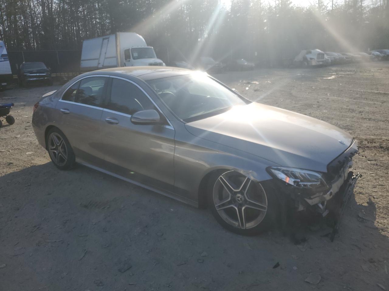 2020 Mercedes-Benz C-klasse VIN WDDWF8EB4LR549918 Copart auction photo, front end damage thumbnail 4