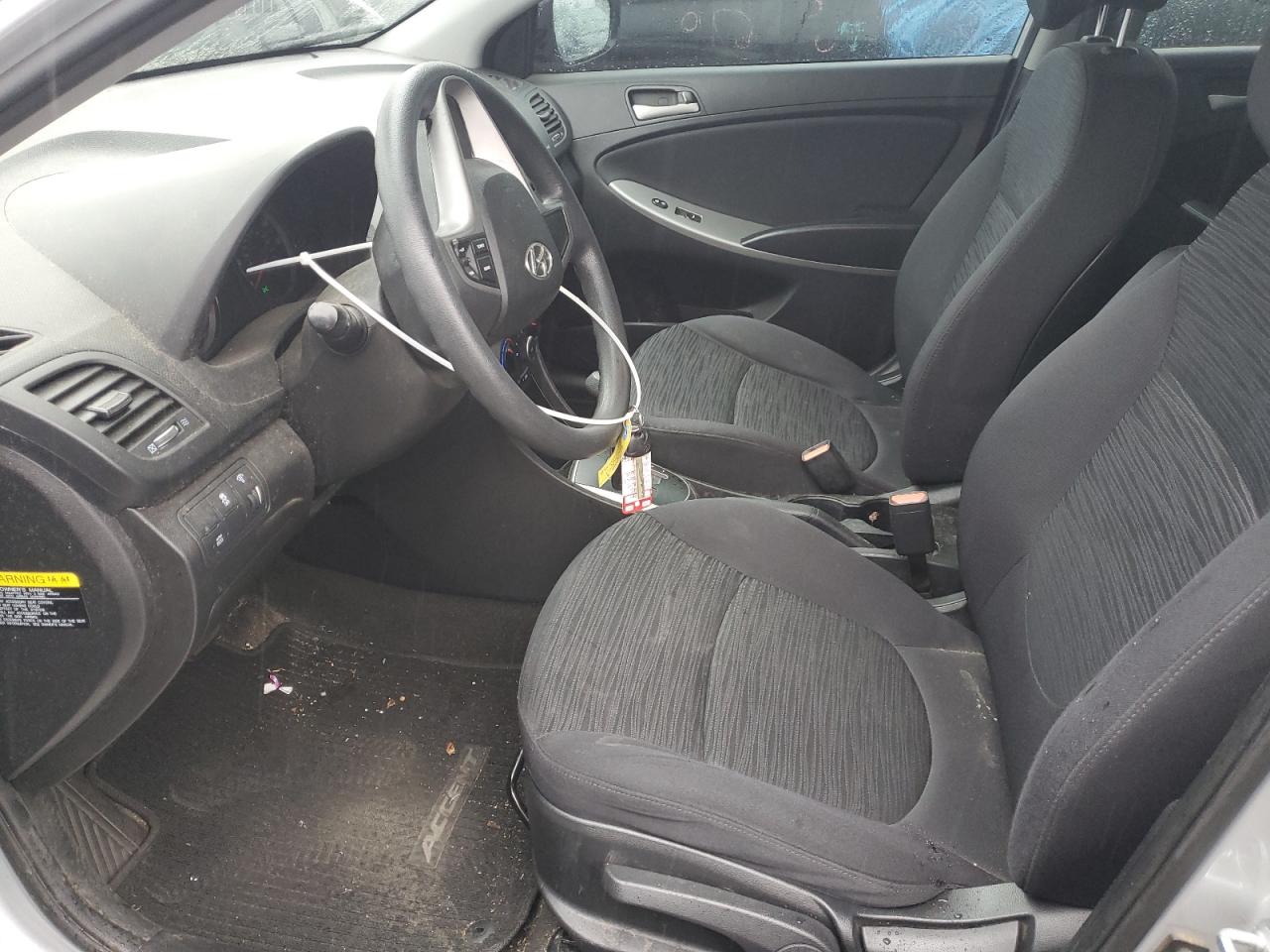 2015 Hyundai Accent VIN KMHCT5AE7FU233219 Copart auction photo, front end / side damage thumbnail 7