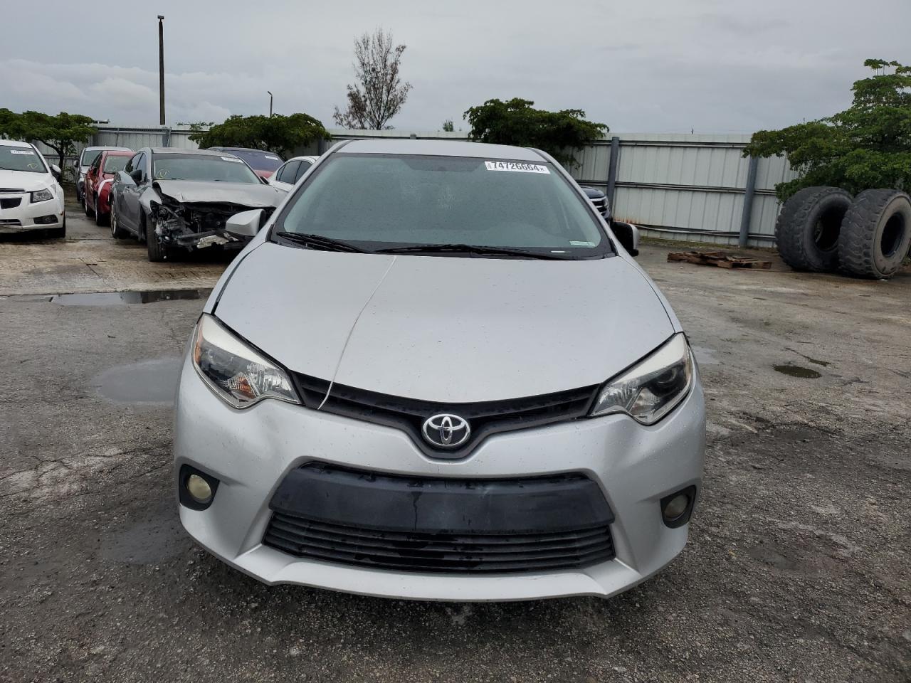 2016 Toyota Corolla VIN 2T1BURHE2GC599274 Copart auction photo, side / front end damage thumbnail 5