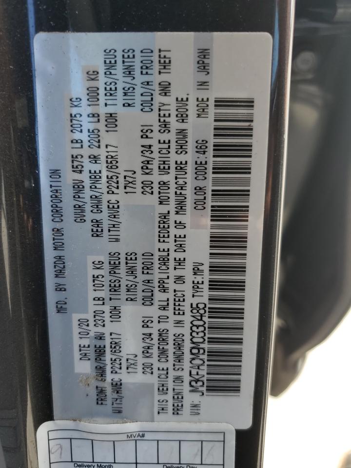 2021 Mazda CX-5 VIN JM3KFACM9M0330485 Copart auction photo, front end / side damage thumbnail 15