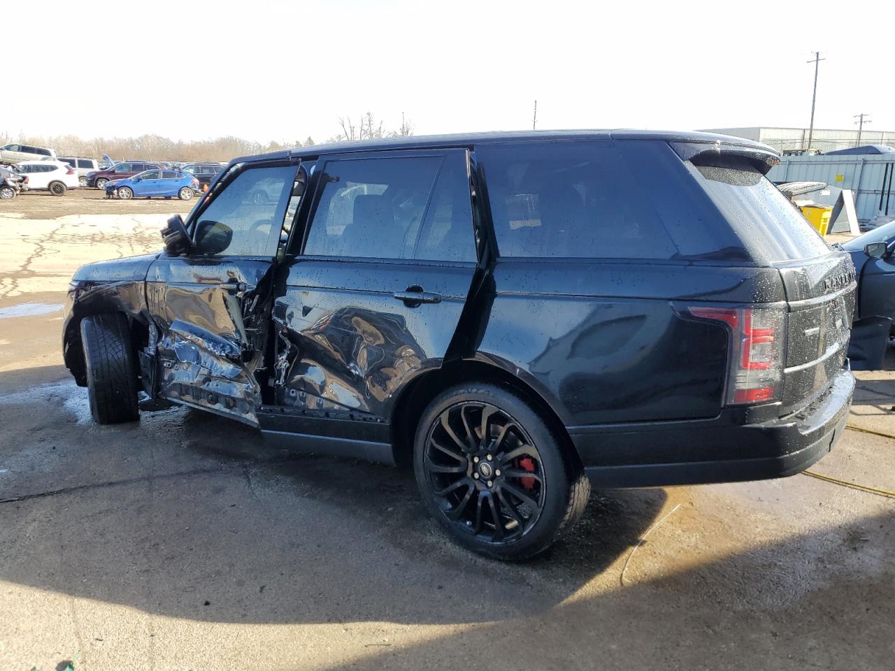 2015 Land Rover Range Rover VIN SALGS3TF7FA209810 Copart auction photo, side / front end damage thumbnail 2
