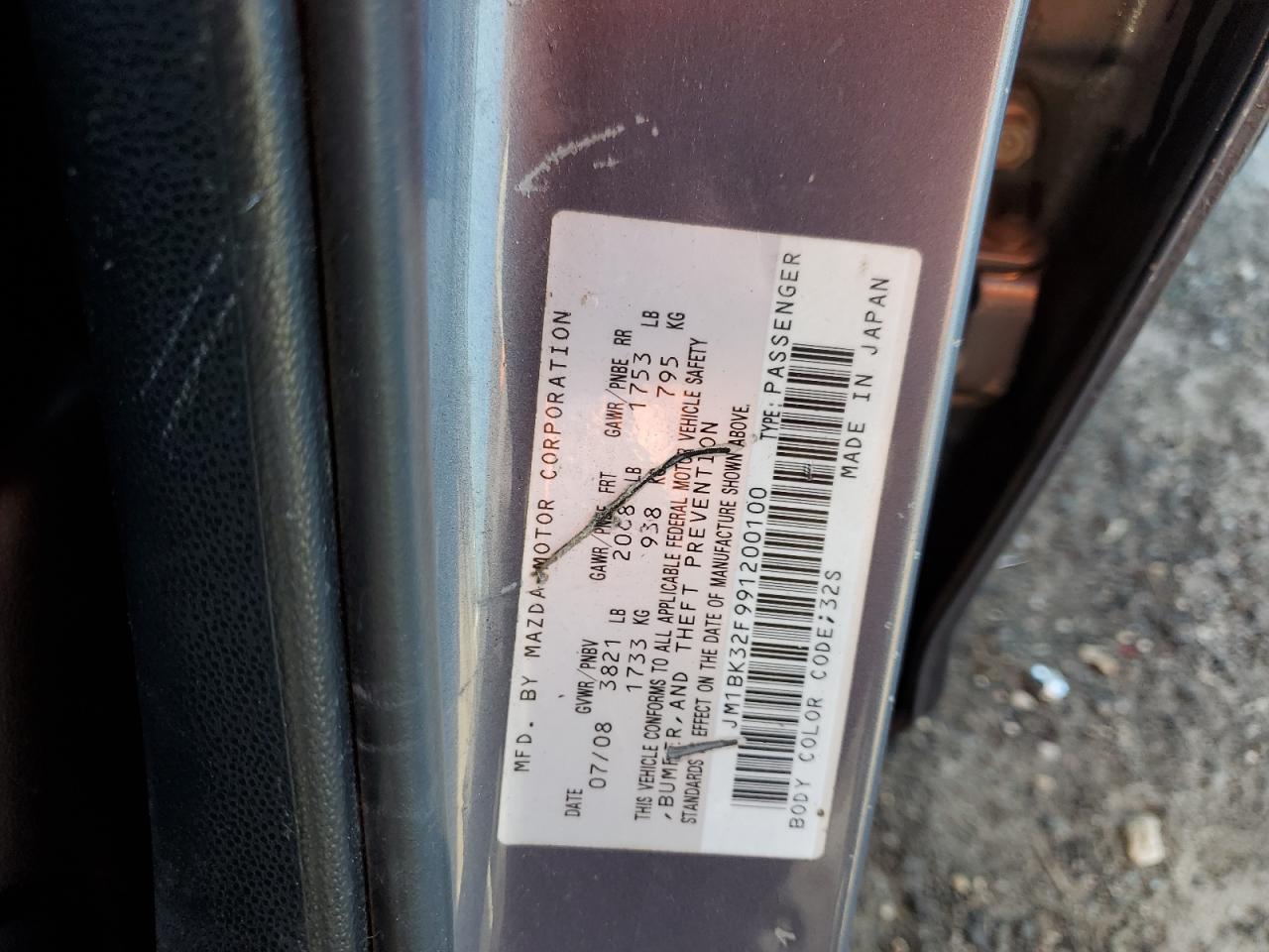 2009 Mazda 3 VIN JM1BK32F991200100 Copart auction photo, front end damage thumbnail 12