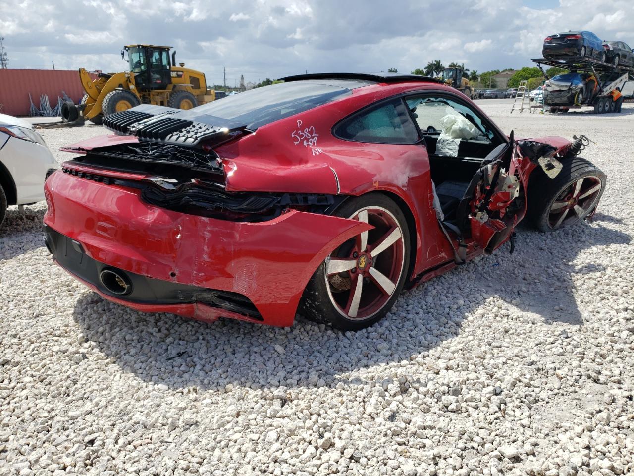 2021 Porsche 911 VIN WP0AA2A95MS205382 Copart auction photo, all over / side damage thumbnail 4