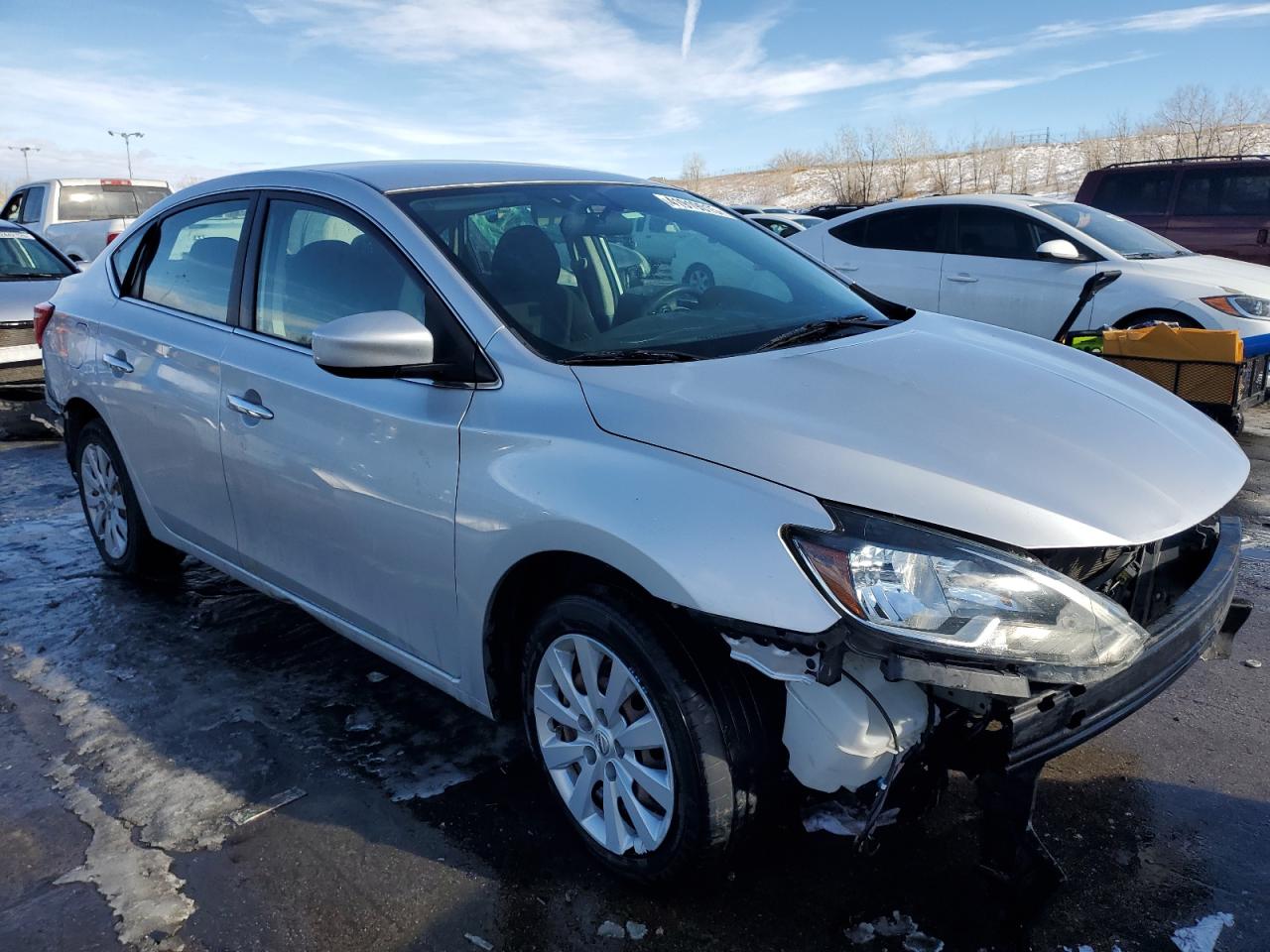 2016 Nissan Sentra VIN 3N1AB7AP8GY251970 Copart auction photo, front end / rear end damage thumbnail 4