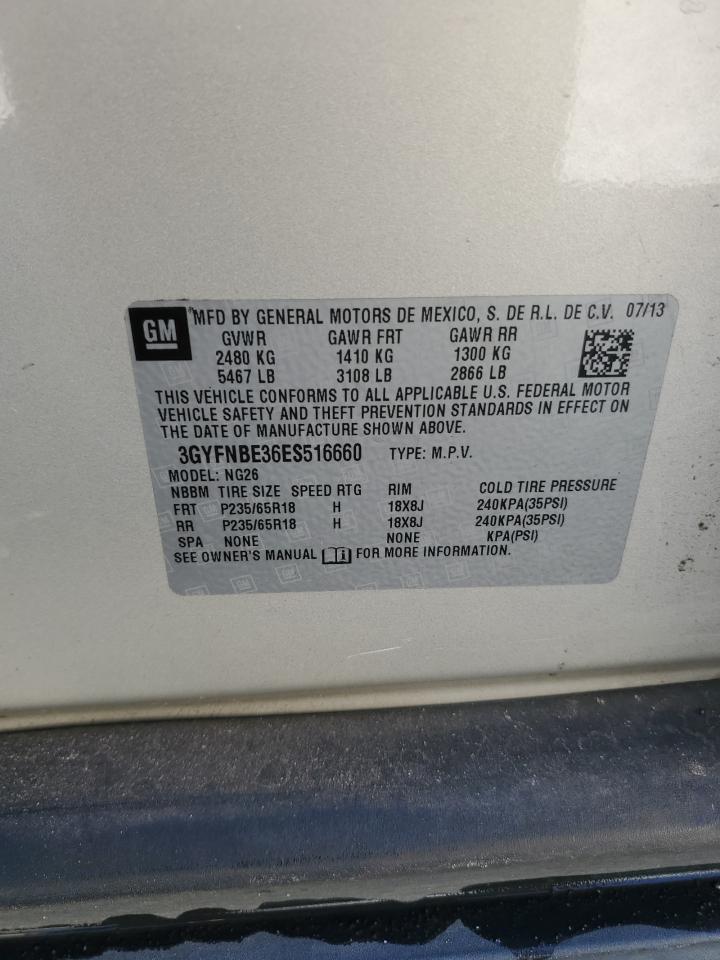 2014 Cadillac SRX VIN 3GYFNBE36ES516660 Copart auction photo, front end damage thumbnail 15