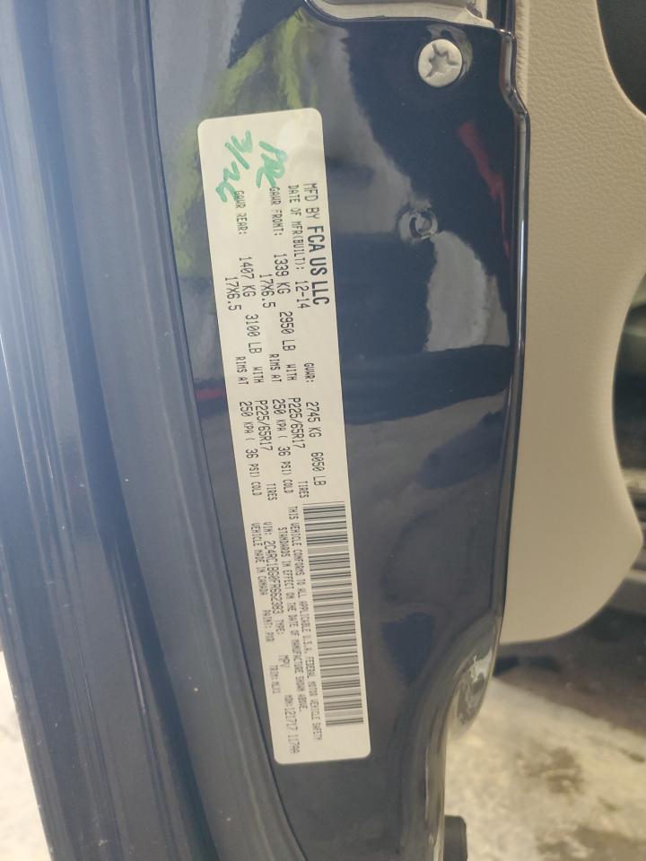 2015 Chrysler Town & Country VIN 2C4RC1BG0FR662383 Copart auction photo, front end / side damage thumbnail 13