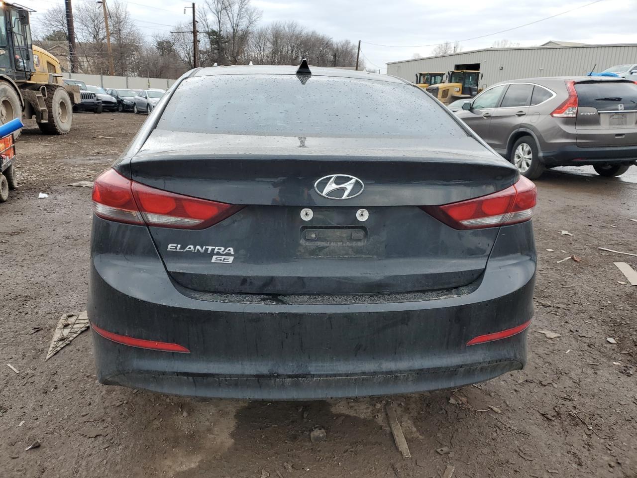 2017 Hyundai Elantra VIN KMHD74LF7HU116381 Copart auction photo, vandalism damage thumbnail 6