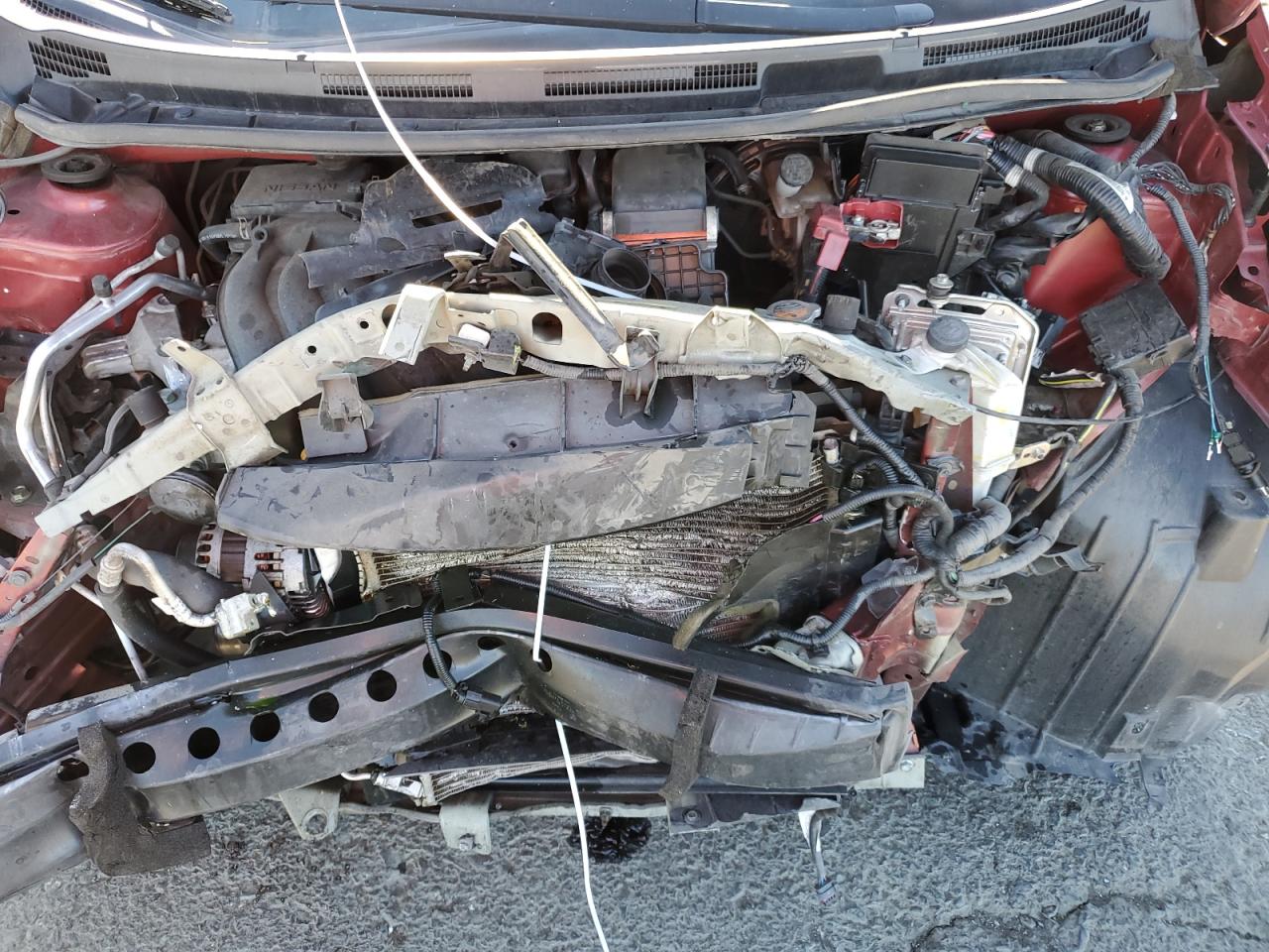 2016 Nissan Versa VIN 3N1CE2CP3GL357787 Copart auction photo, front end / all over damage thumbnail 12