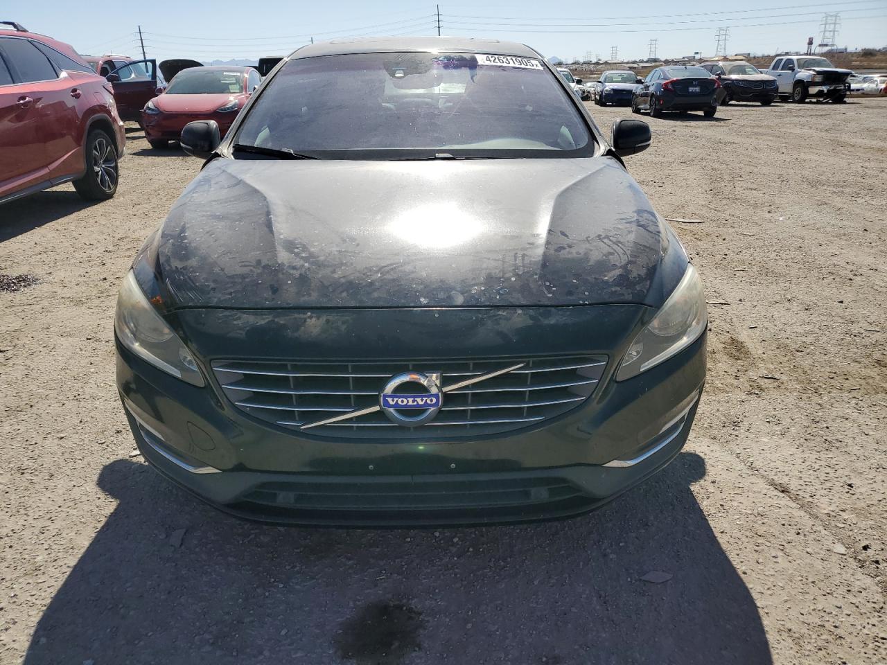 2016 Volvo S60 VIN YV126MFK0G2396124 Copart auction photo, side damage thumbnail 5