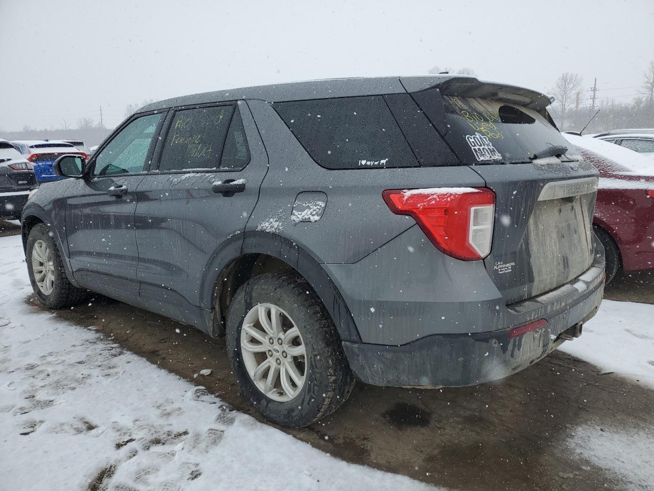 2021 Ford Explorer VIN 1FMSK8BH0MGA71485 Copart auction photo, front end / side damage thumbnail 2