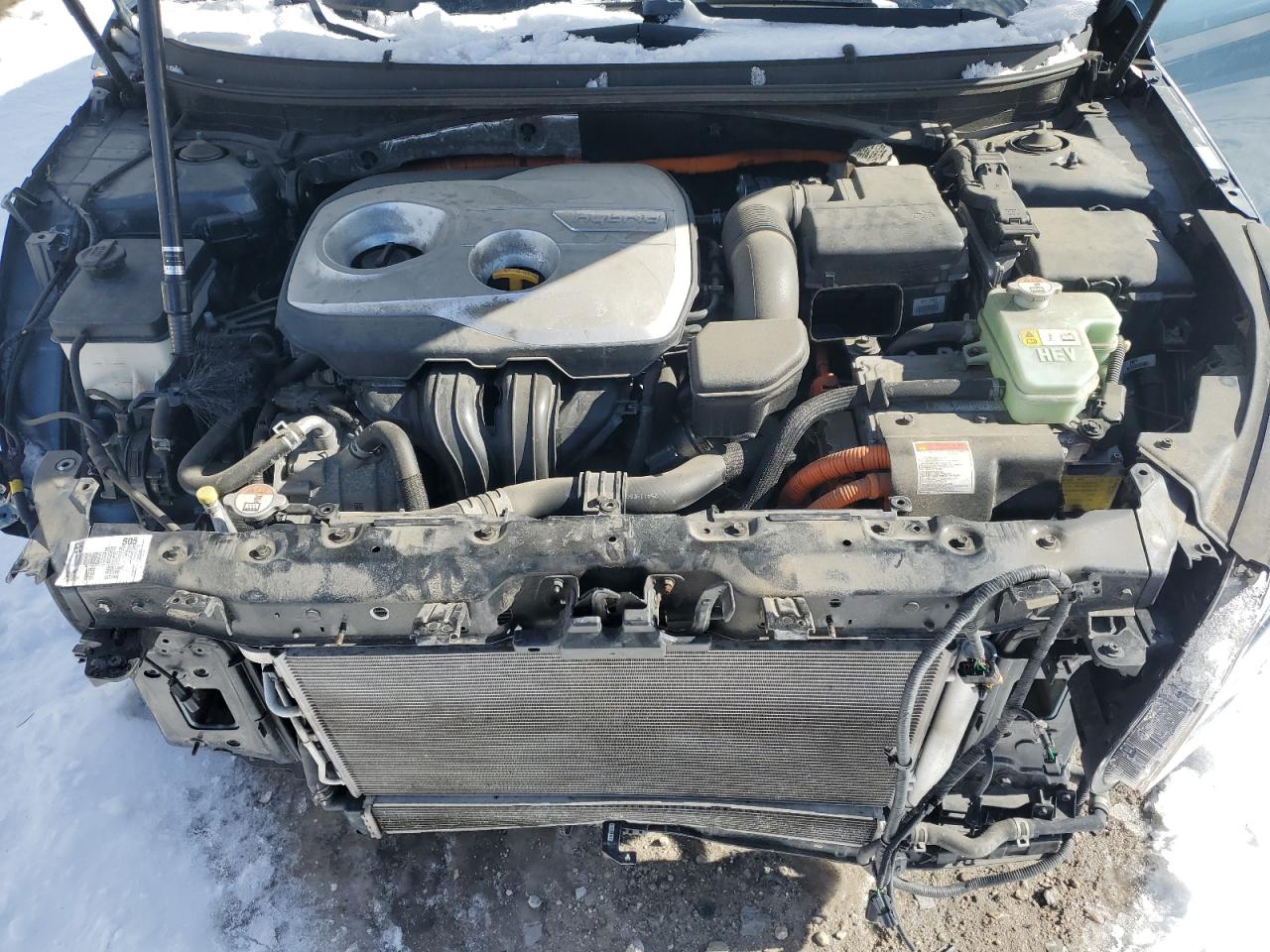 2016 Hyundai Sonata VIN KMHE24L17GA042077 Copart auction photo, front end / side damage thumbnail 11