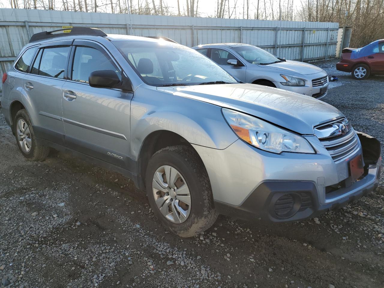 2013 Subaru Outback VIN 4S4BRBAC9D3308285 Copart auction photo, front end / side damage thumbnail 4