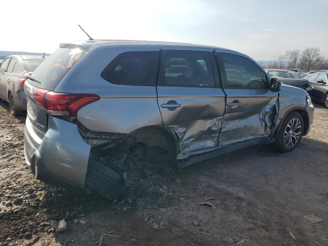 2016 Mitsubishi Outlander VIN JA4AZ3A34GZ038237 Copart auction photo, side / undercarriage damage thumbnail 3