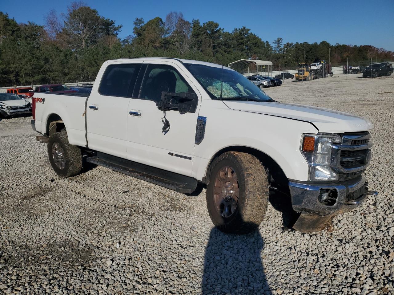 2021 Ford F250 VIN 1FT8W2BT6MED66087 Copart auction photo, front end / side damage thumbnail 4
