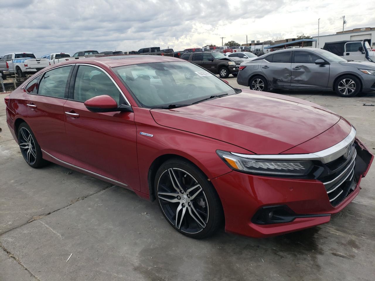 2022 Honda Accord VIN 1HGCV3F96NA000142 Copart auction photo, front end / rear end damage thumbnail 4