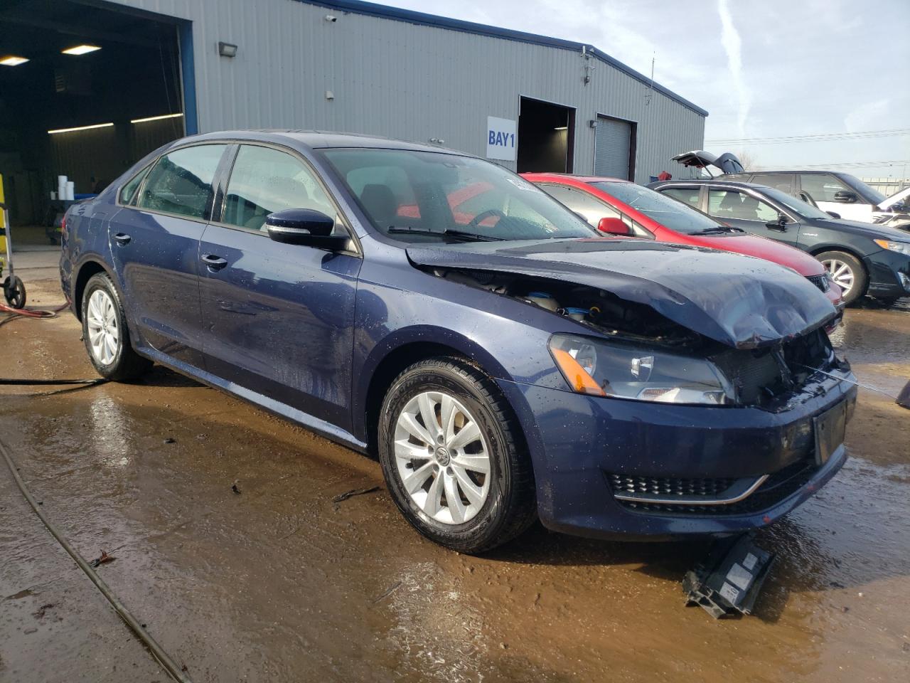 2014 Volkswagen Passat VIN 1VWAT7A36EC112186 Copart auction photo, front end damage thumbnail 4