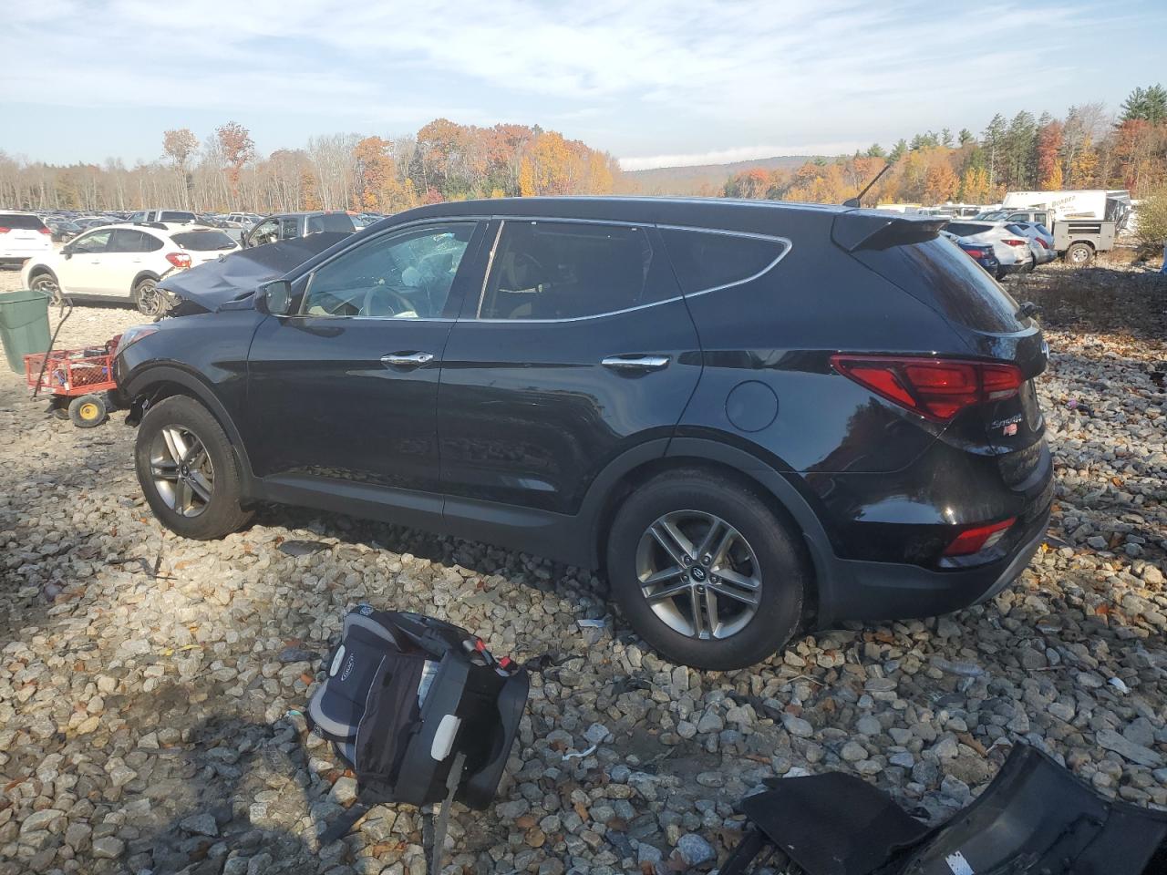 2018 Hyundai Santa Fe VIN 5XYZTDLB7JG548673 Copart auction photo, front end damage thumbnail 2