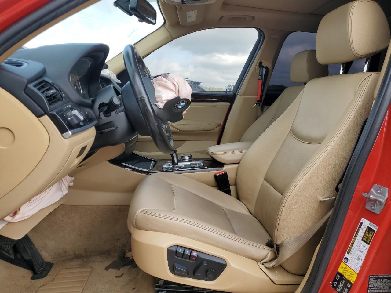 2015 BMW X3 VIN 5UXWX9C52F0D58230 Copart auction photo, front end / minor dent/scratches damage thumbnail 7