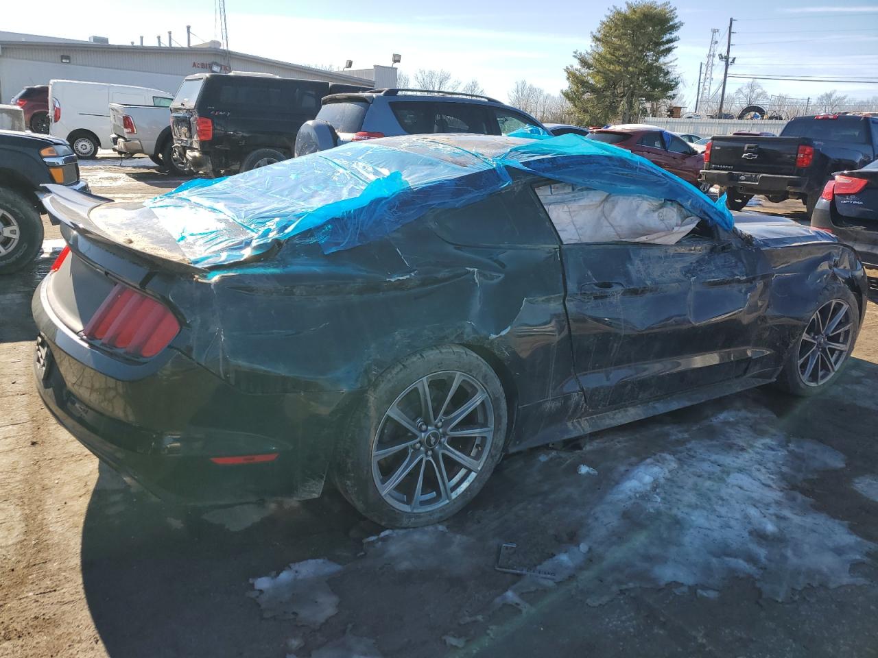 2015 Ford Mustang VIN 1FA6P8AM1F5346744 Copart auction photo, rollover damage thumbnail 3