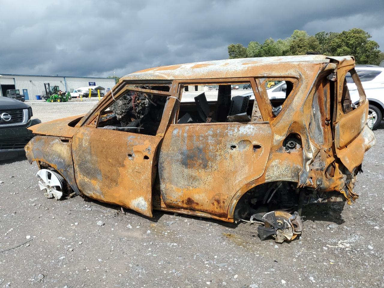 2015 KIA Soul VIN KNDJN2A26F7150079 Copart auction photo, burn damage thumbnail 2